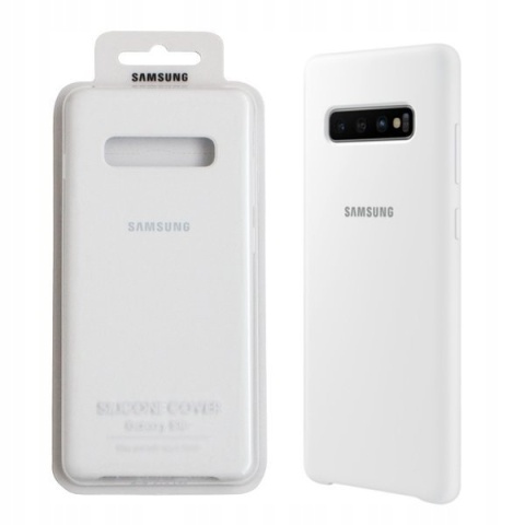 Etui Samsung Galaxy S10+ Silicone Cover biały