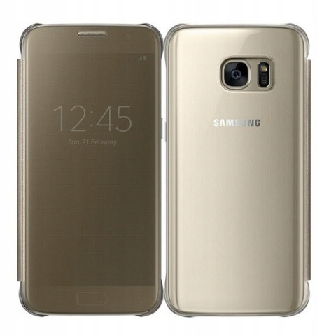 Etui Samsung Galaxy S7 Clear View Cover złoty