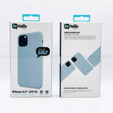 Etui BeHello Liquid Silicone Blue iPhone 11 Pro