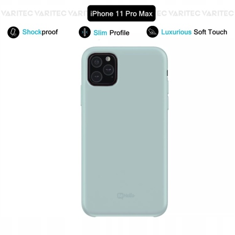 Etui BeHello Liquid Silicone Blue iPhone 11 Pro