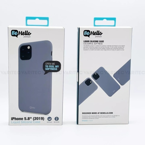 Etui BeHello Liquid Silicone Lavender Gray iPhone 11 Pro