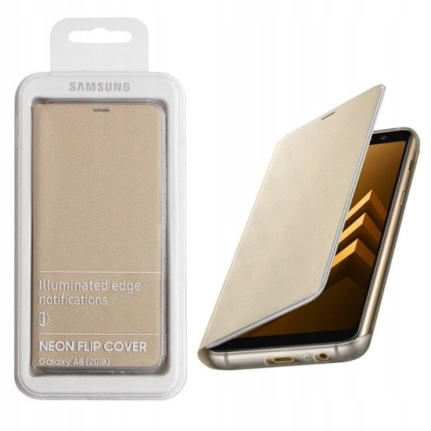 Etui Samsung Galaxy A8 (2018) Neon Flip Cover Gold
