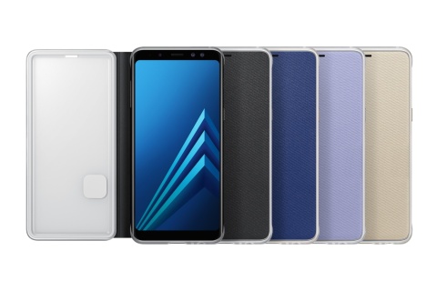 Etui Samsung Galaxy A8 (2018) Neon Flip Cover czarne