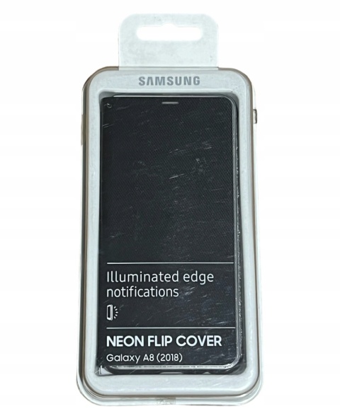 Etui Samsung Galaxy A8 (2018) Neon Flip Cover czarne