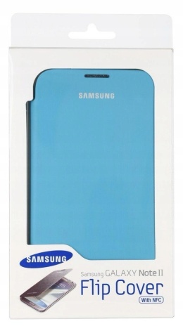 Etui Samsung Galaxy Note2 Flip Cover niebieskie