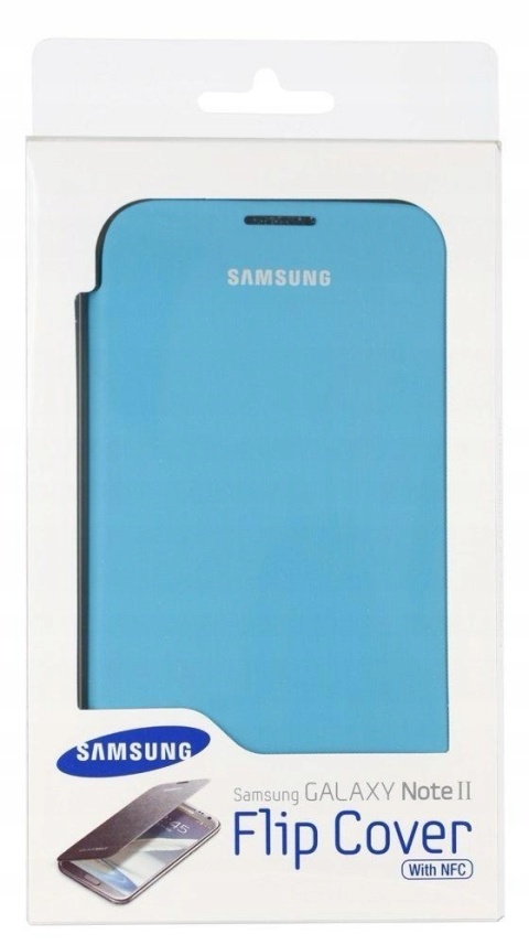 Etui Samsung Galaxy Note2 Flip Cover niebieskie