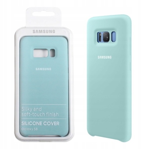 Etui Samsung silicone cover Galaxy S8 niebieski