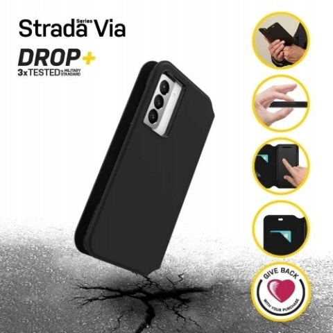 Etui z klapką Otterbox do Samsung Galaxy S21+ Strada czarny