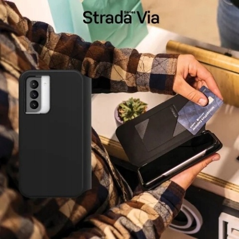 Etui z klapką Otterbox do Samsung Galaxy S21+ Strada czarny