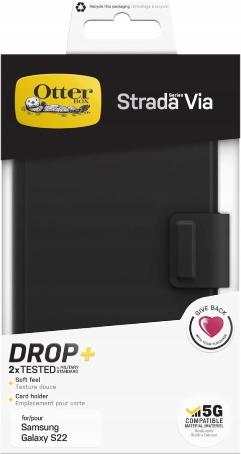 Etui z klapką Otterbox do Samsung Galaxy S22 czarny