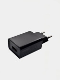 ŁADOWARKA SIECIOWA 2.4A Czarna DENMEN 2400mA DC0112W SINGLE BLACK