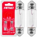 AMIO Żarówki halogenowe S V 8,5-8 36mm 12V 2szt.