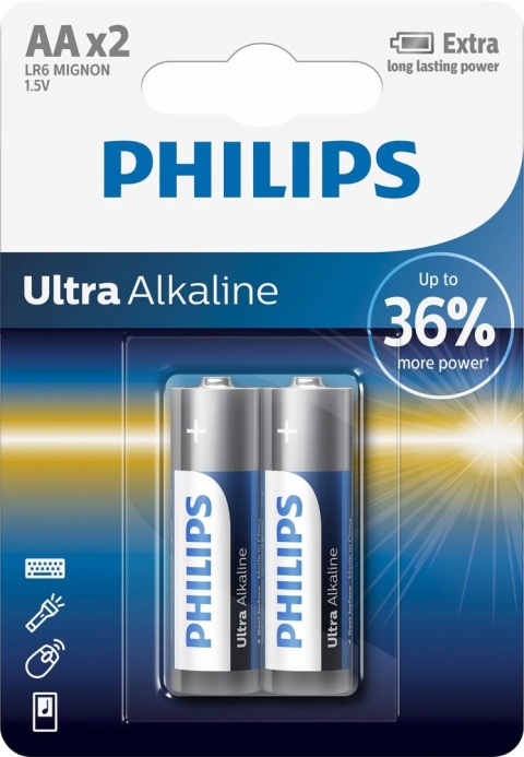 Baterie AA Phillips Ultra Alkaline 2szt.