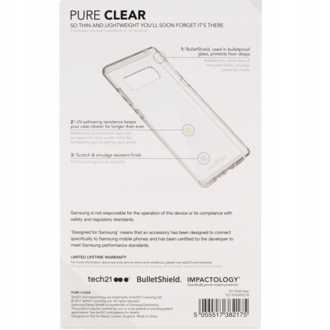 Etui tech21 PureClear Samsung Galaxy Note8