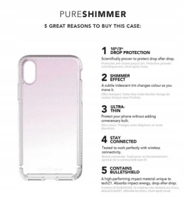 Etui tech21 PureShimmer iPhone Xs Mx rozowy