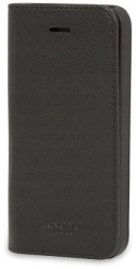 KNOMO Leather Folio iPhone SE/5S czarne