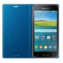 Etui Flip Cover Samsung S5 mini niebieski