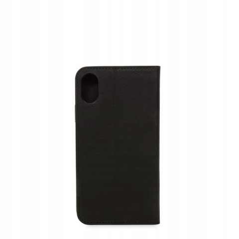 Etui Knomo Leather Folio Case iPhone X czarne