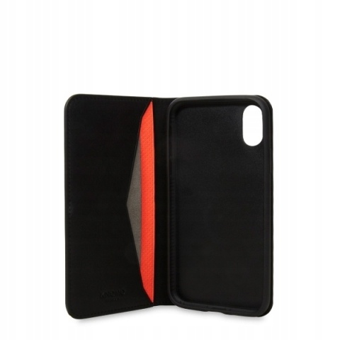 Etui Knomo Leather Folio Case iPhone X czarne