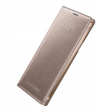Etui Samsung LED Flip Wallet Galaxy Note4 złoty brąz