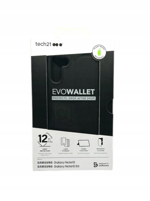 Etui portfelowe czarne do Samsung Galaxy Note 10