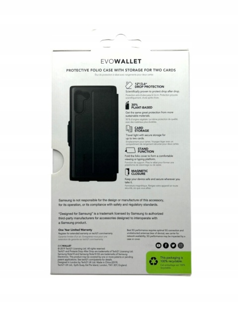Etui portfelowe czarne do Samsung Galaxy Note 10