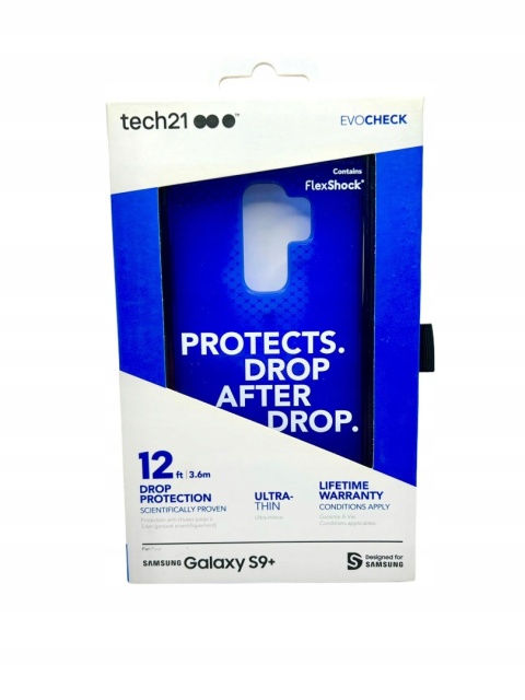 Etui tech21 EvoCheck Samsung Galaxy S9+ niebieskie