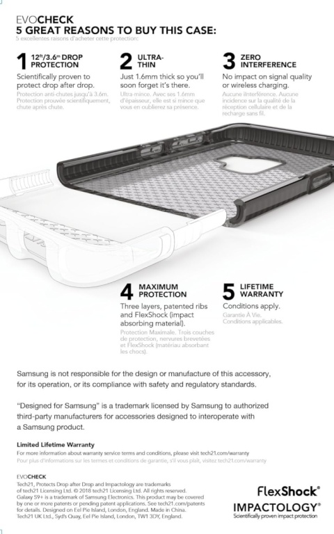 Etui tech21 EvoCheck Samsung Galaxy S9+
