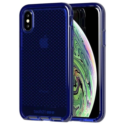 Etui tech21 EvoCheck iPhone Xs Max niebieskie