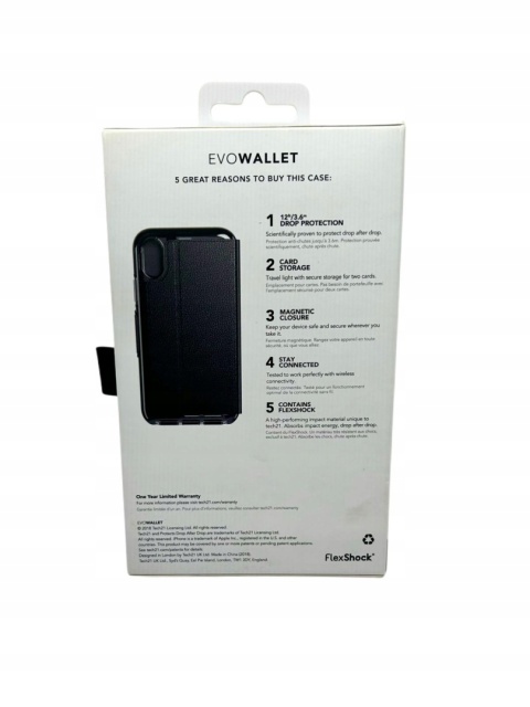 Etui tech21 EvoWallet Iphone X/Xs czarne