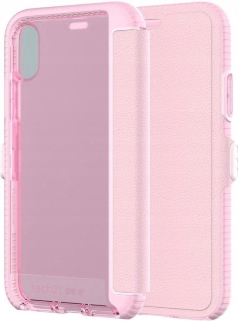 Etui tech21 EvoWalletyt iPhone X różowe