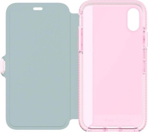 Etui tech21 EvoWalletyt iPhone X różowe