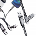 Kabel Denmen USB - USB typ C / microUSB / Lightning 1 m