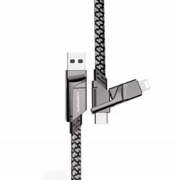 Kabel Denmen USB - USB typ C / microUSB / Lightning 1 m
