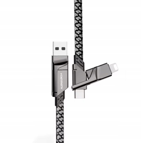 Kabel Denmen USB - USB typ C / microUSB / Lightning 1 m