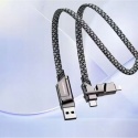 Kabel Denmen USB - USB typ C / microUSB / Lightning 1 m