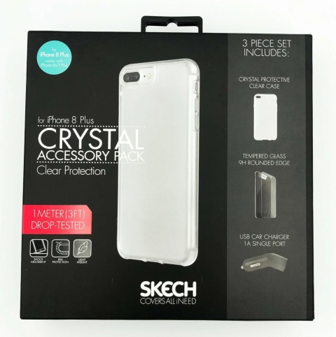 SKECH Crystal Zestaw Akcesoriów iPhone 8 Plus