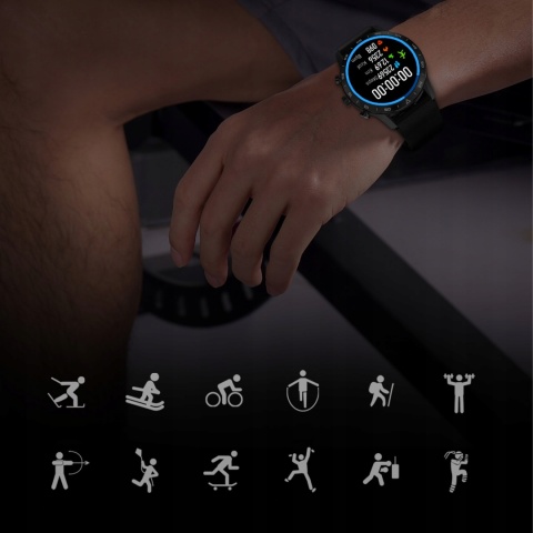 SMARTWATCH ZEGAREK POLSKIE MENU ROZMOWY SPORT SMAR