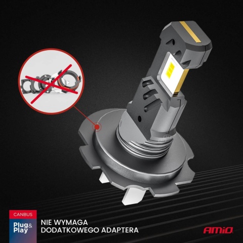 AMiO Żarówka LED Hybrid H7/H18 60W 6000k