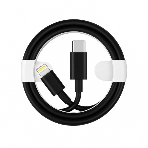 Economy kabel USB pd TYP-C do iPhone 2A 12W czarny 1m