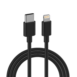 Economy kabel USB pd TYP-C do iPhone 2A 12W czarny 1m