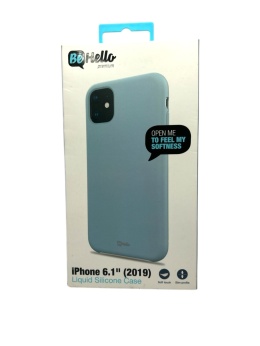 Etui BeHello Liquid Silicone Blue iPhone 11