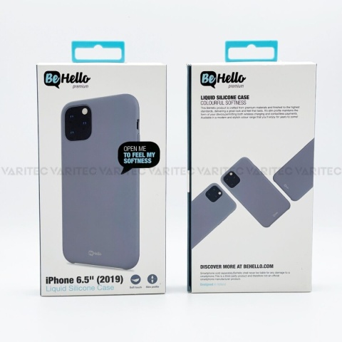 Etui BeHello Liquid Silicone Lavender Gray iPhone 11 Pro Max