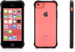 Etui GRIFFIN Survivor do iPhone'a 5C - czarne/przezroczyste