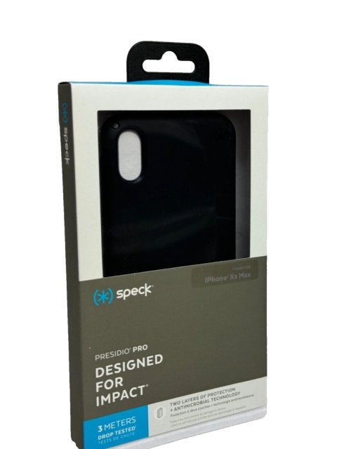Etui Speck Dual Layer Rugged Shockproof Back Case do Apple iPhone XS Max - czarne