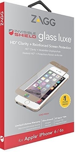 InvisibleSHIELD Glass Luxe Full Screen do iPhone 6, złoty