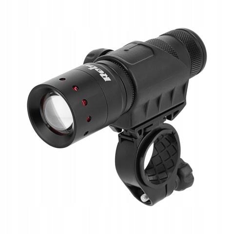 Lampka rowerowa przednia LED 3W 50m 180lm IP20 latarka 3xAAA Rebel