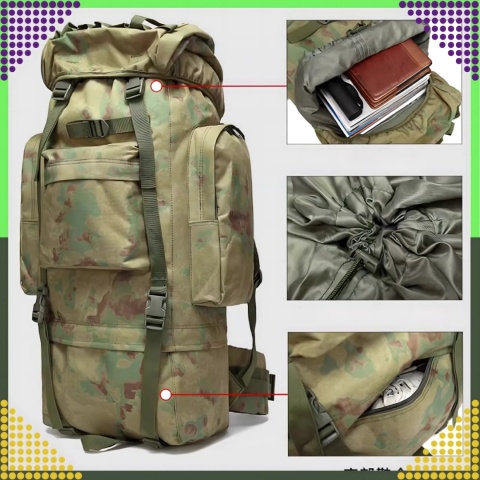 Plecak Taktyczny Wojskowy Militarny Turystyczny Survivalowy Górski Duży 65L