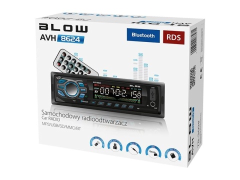 Radio blow avh-8624 rds mp3/usb/micro sd/bluetooth