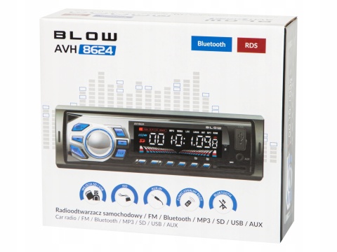 Radio blow avh-8624 rds mp3/usb/micro sd/bluetooth